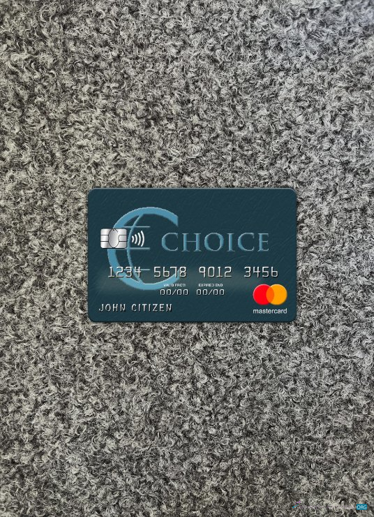 Download Belize Choice bank mastercard photolook front Photoshop template